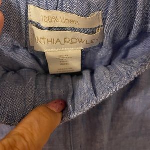 Cynthia Rowley Bright Blue Linen Pant